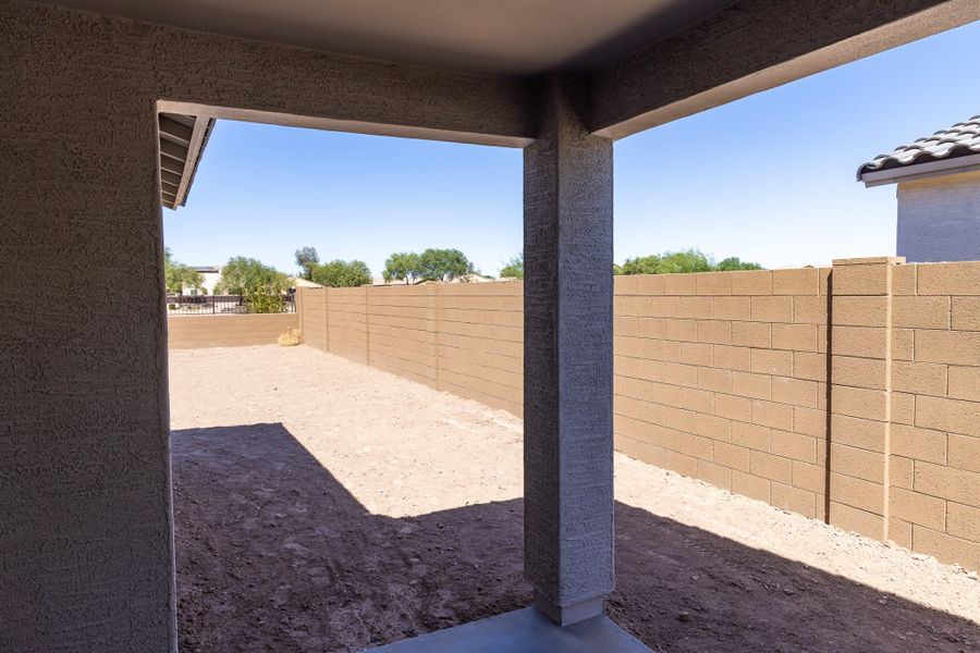 Exterior details and patio area of a home in Rancho Santa Rosa, Maricopa (Image 22).
