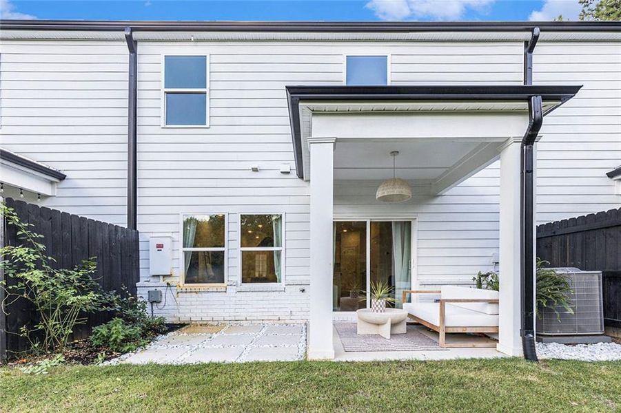 Front exterior of a new home in Terrace at Riverview Landing, Mableton, GA, highlighting curb appeal (Image 17).