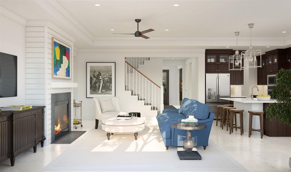 Open great room (*Artist rendering used for illustration purposes only.)