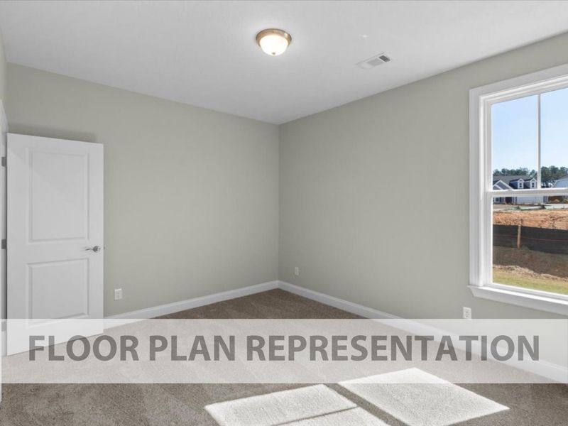 Representative unfurnished interior of a home built from the Jamison by Ivey Homes in Sinclair at Crawford Creek, Grovetown (Image 11).