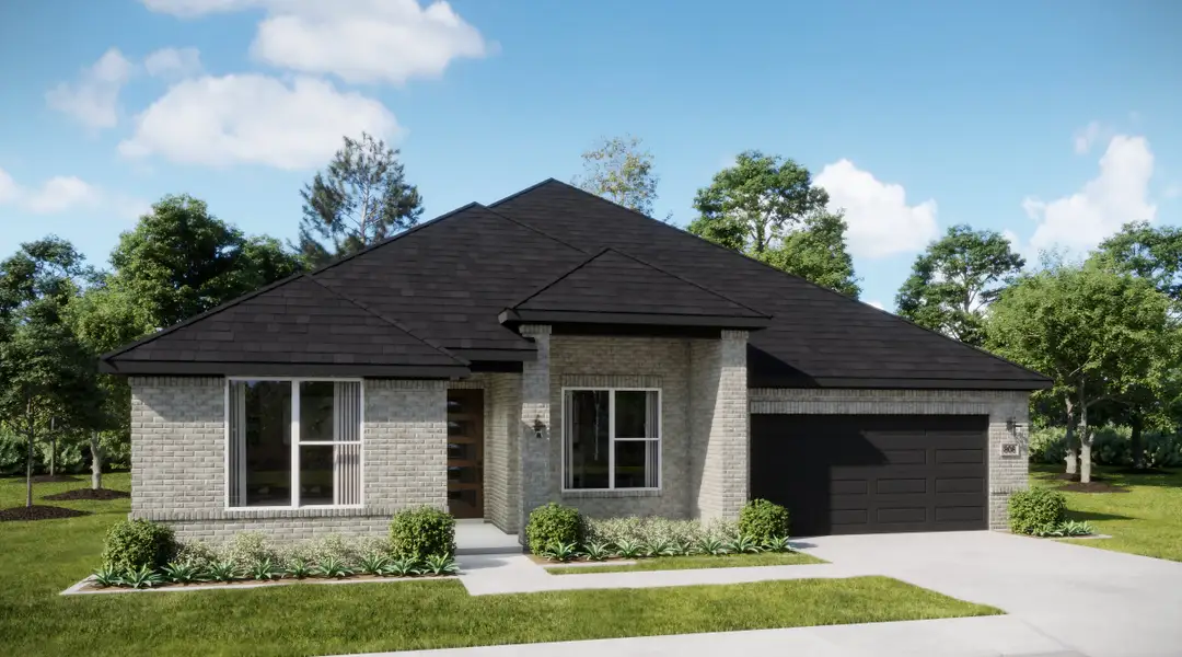 Representative exterior photo of a completed home built from the Lumen by Risewell Homes in Coyote Crossing, Godley, TX (Image 3).