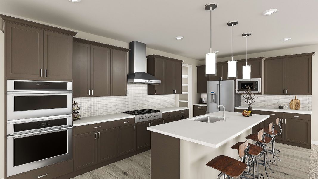 Representative furnished interior of a home built from the Viridian Plan 4004 by Tri Pointe Homes in Waterston Central, Gilbert (Image 14).