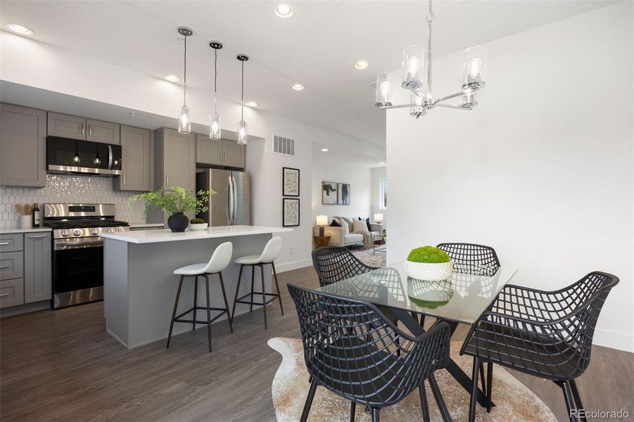 Furnished interior view inside a new home in , Arvada (Image 16).