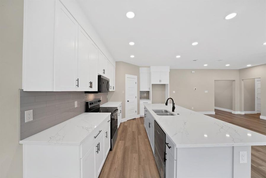 Furnished interior view inside a new home in , The Colony (Image 8).