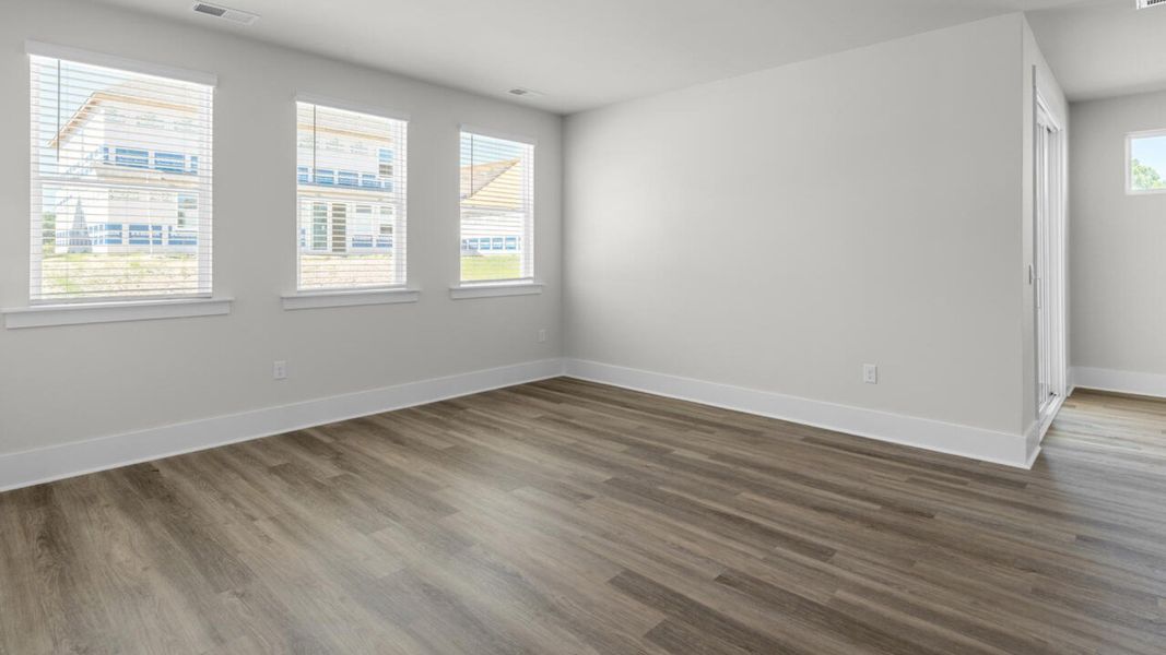 Spacious, unfurnished interior of a new home in Surfside Landing, Hubert (Image 14).