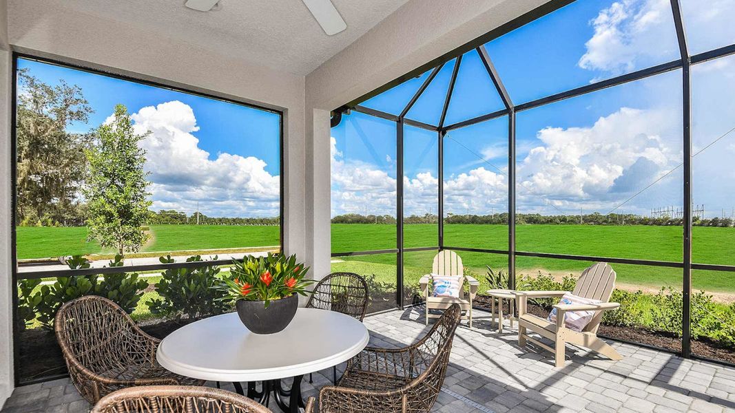 Exterior details and patio area of a home in Windward Real Estate and Homes for Sale in Sarasota, FL - Neal Communities, Sarasota (Image 3). Exterior details and patio area of a home in Windward Real Estate and Homes for Sale in Sarasota, FL - Neal Communities, Sarasota (Image 3).