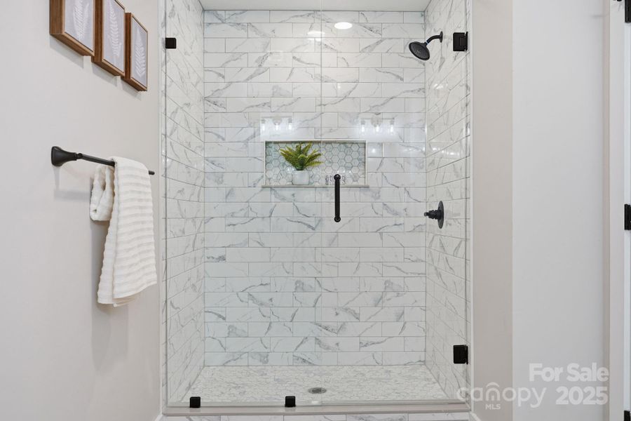 Primary Bathroom's Tiled Shower