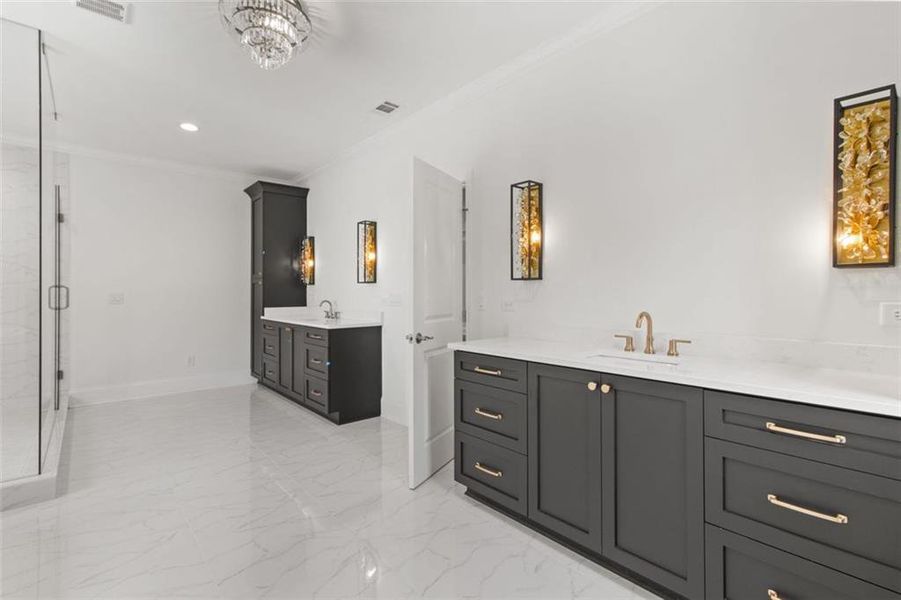 Furnished interior view inside a new home in , Atlanta (Image 12).