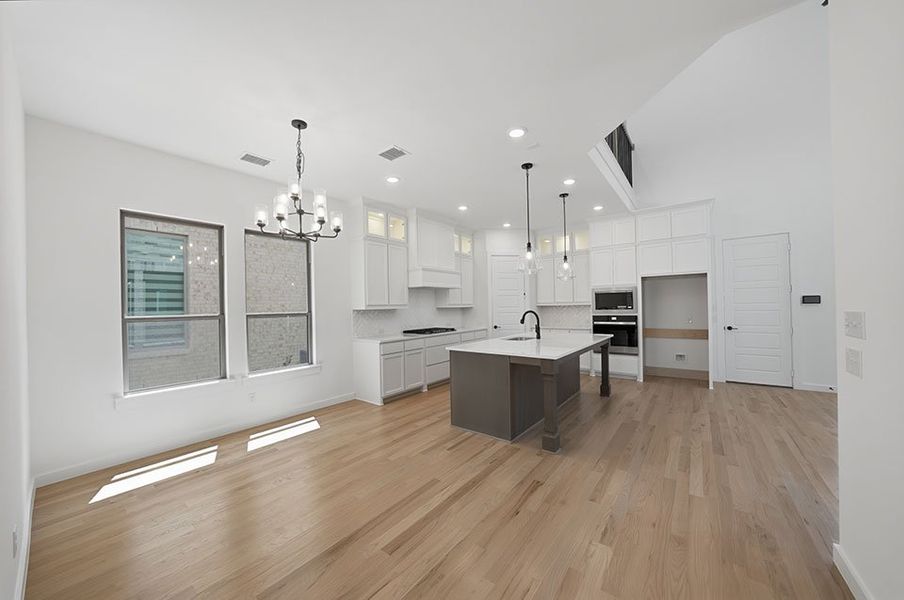 Furnished interior view inside a new home in Light Farms Brenham - 40' Lots, Celina (Image 7).