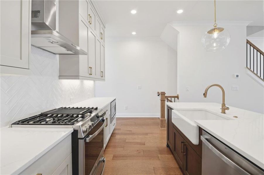 Furnished interior view inside a new home in Ward's Crossing Townhomes, Johns Creek (Image 43).