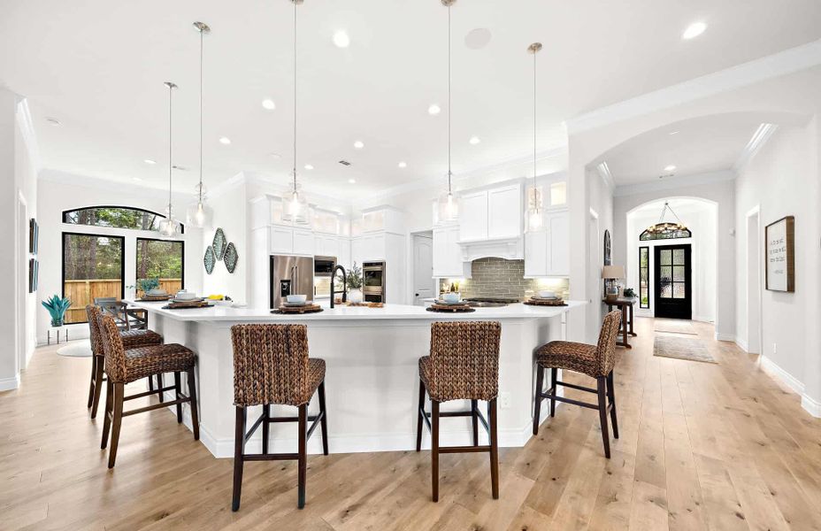 Representative furnished interior of a home built from the 3546 by Ravenna Homes in The Woodlands Hills 65′, Willis (Image 17).