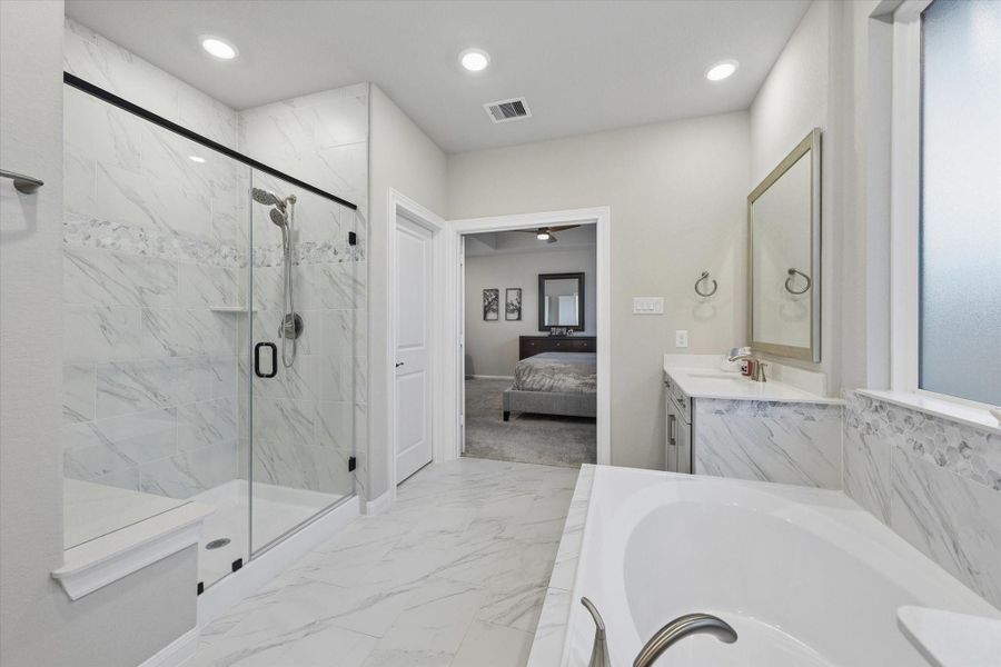 Furnished interior view inside a new home in Spring Brook Village - Luxe Series, Houston (Image 22).