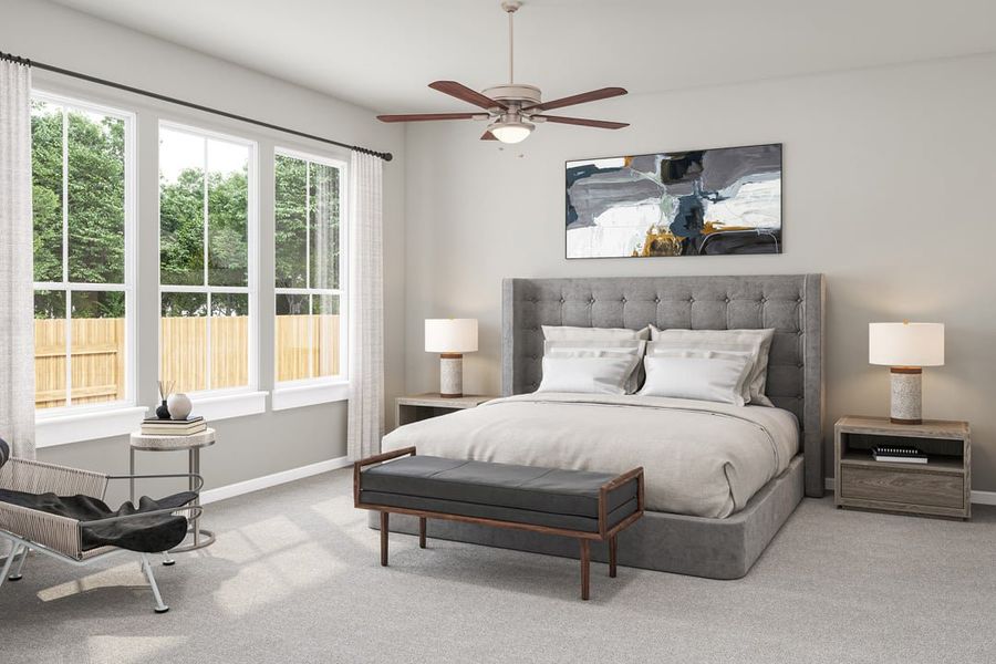 Furnished interior view inside a new home in Capitol Collection at Lariat, Liberty Hill (Image 14). Furnished interior view inside a new home in Capitol Collection at Lariat, Liberty Hill (Image 14).