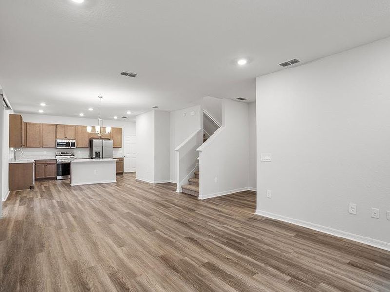 Enjoy a spacious, open living area - Brynn bungalow by Highland Homes