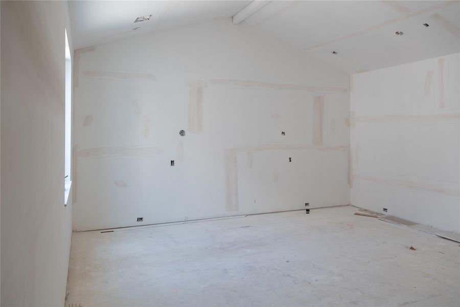 Gabled-ceiling Primary Bedroom for Unit B/C.