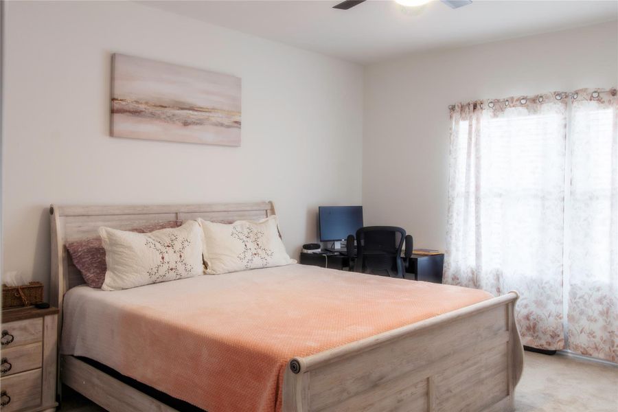 Expansive first-floor owner suite bathed in natural light—perfect for comfort, relaxation, and everyday living.