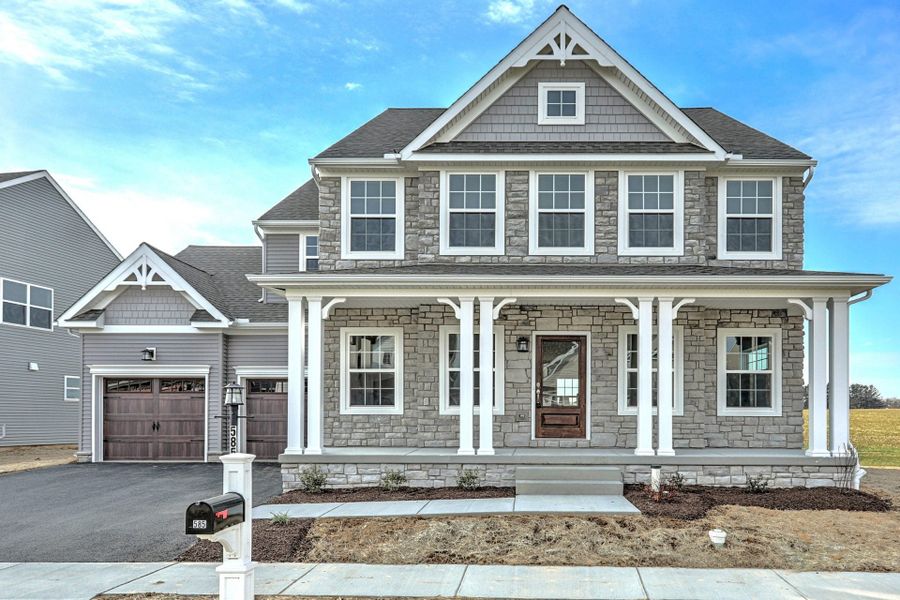 Representative exterior photo of a completed home built from the Addison by Keystone Custom Homes in Mayes Hall, Davidson, NC (Image 12).