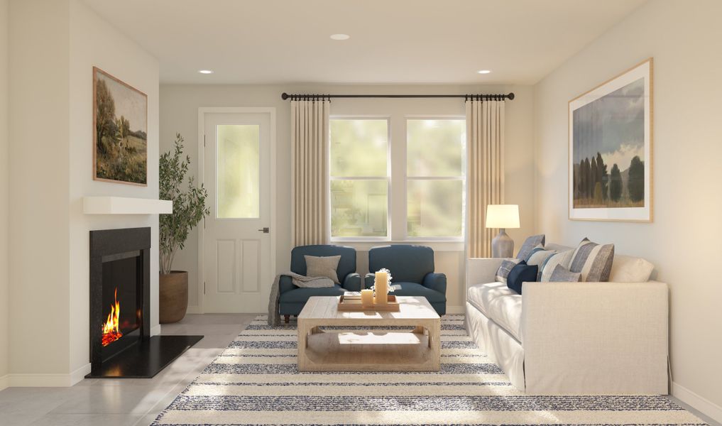 Great room with fireplace Great room with fireplace