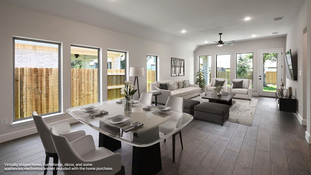 Furnished interior view inside a new home in 6 Creeks, Kyle (Image 13).