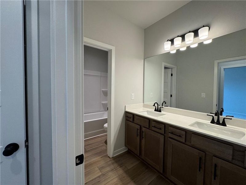 Furnished interior view inside a new home in Rosewood Lake Preserve, Hoschton (Image 8).