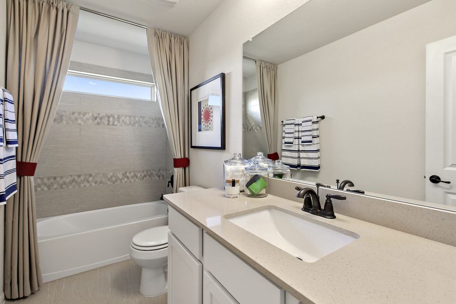 Furnished interior view inside a new home in Crosswinds, Kyle (Image 17).