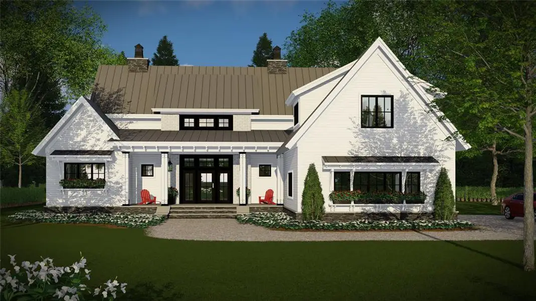 Front exterior of a new home in , Dripping Springs, TX, highlighting curb appeal (Image 2).