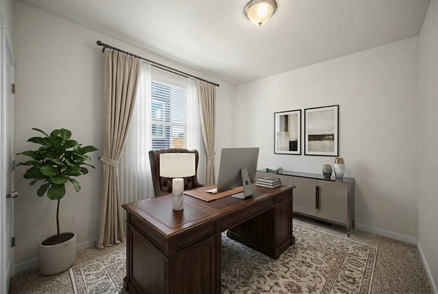 Furnished interior view inside a new home in Ridge at Lorson Ranch, Colorado Springs (Image 12).