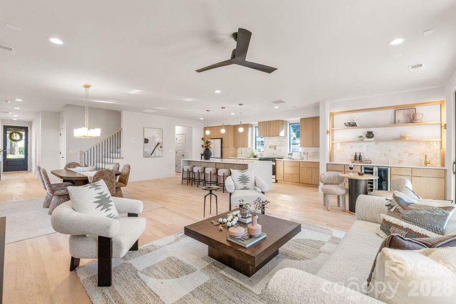 Furnished interior view inside a new home in , Charlotte (Image 20). Furnished interior view inside a new home in , Charlotte (Image 20).