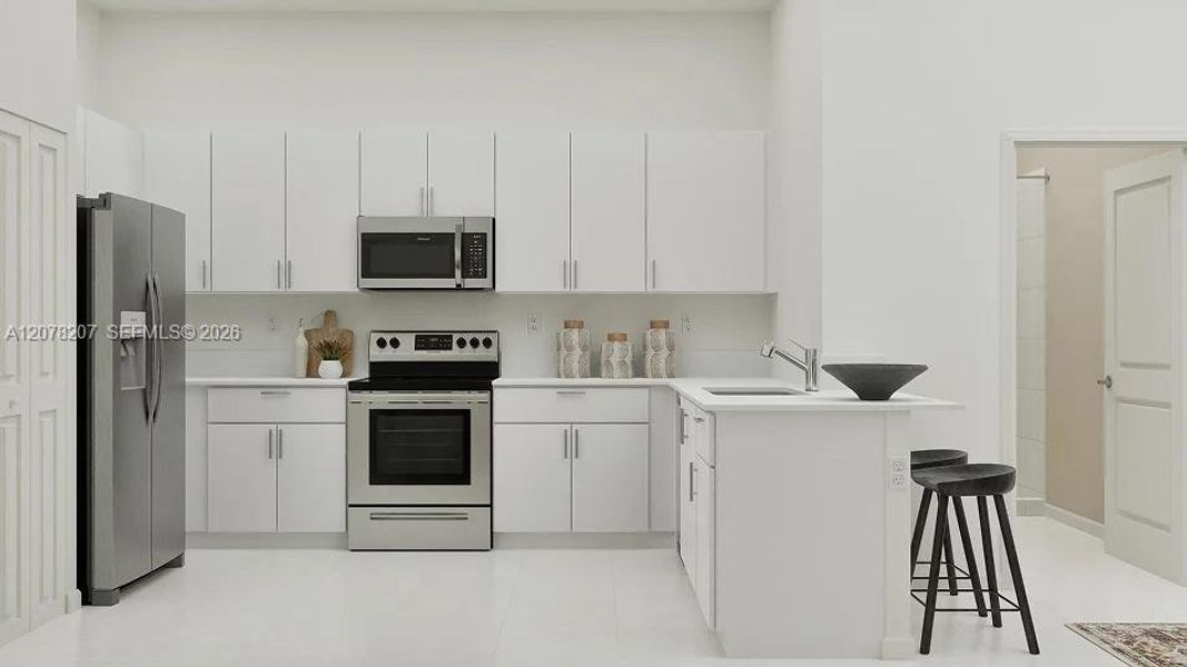 Furnished interior view inside a new home in Breezewood, Miami (Image 4).