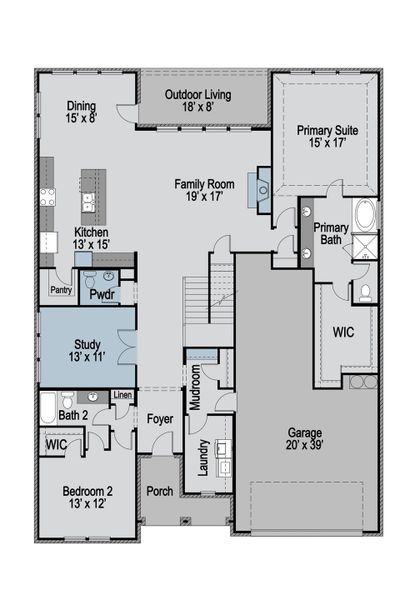 2D floor plan layout of this home in Lake Breeze, Lavon, TX (Image 5). 2D floor plan layout of this home in Lake Breeze, Lavon, TX (Image 5).