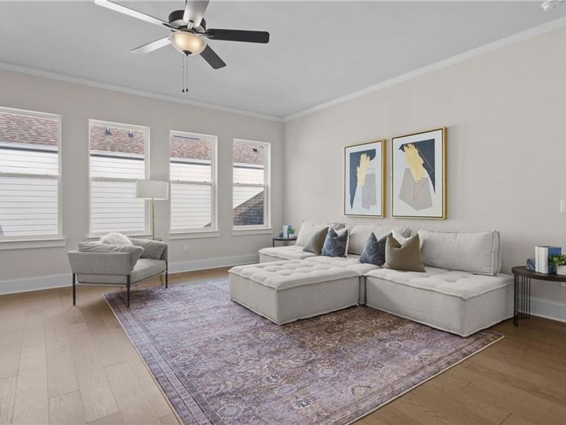 Furnished interior view inside a new home in The Village at Towne Lake, Woodstock (Image 50).
