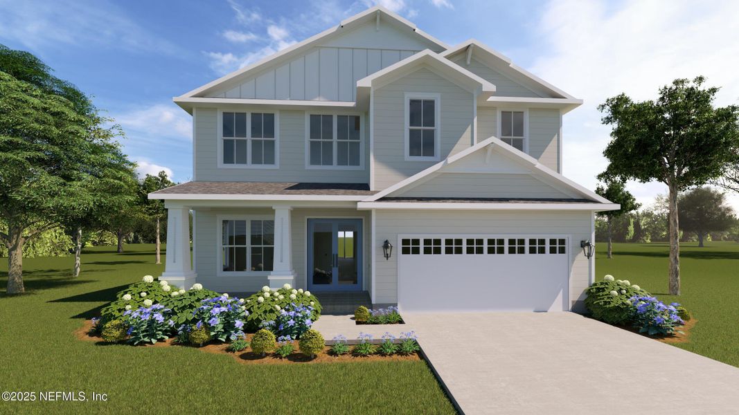 Front exterior of a new home in , Jacksonville, FL, highlighting curb appeal (Image 1). Front exterior of a new home in , Jacksonville, FL, highlighting curb appeal (Image 1).