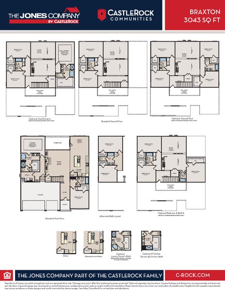 2D floor plan layout of this home in Aden Woods, Fairview, TN (Image 3).