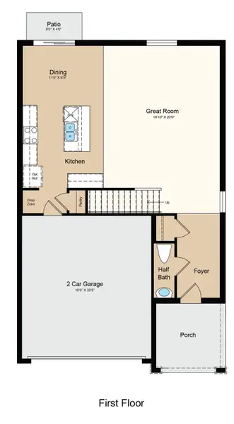 2D floor plan layout of this home in Solena, North Fort Myers, FL (Image 4).