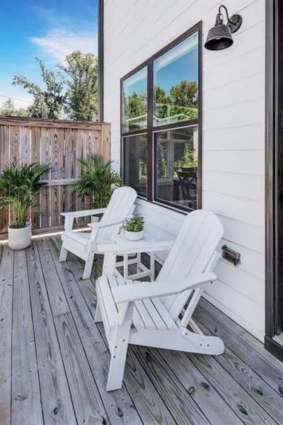 Exterior details and patio area of a home in , Atlanta (Image 2).