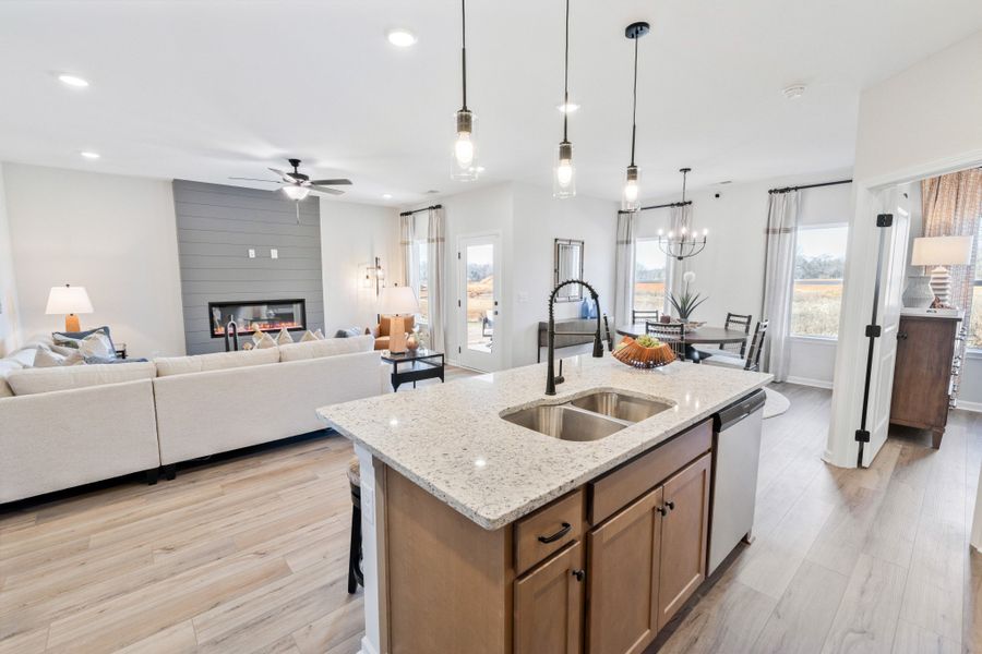 Furnished interior view inside a new home in The Oaks, Clarksville (Image 24).