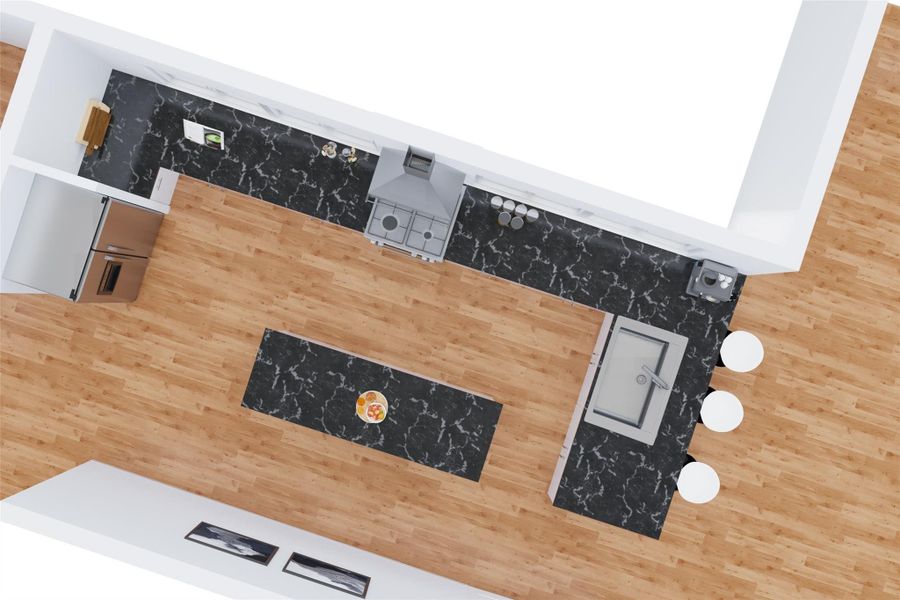 Above Digital Rendering of the Open Concept Kitchen Above Digital Rendering of the Open Concept Kitchen