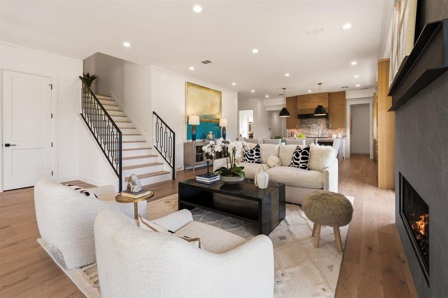 Furnished interior view inside a new home in , Flower Mound (Image 7). Furnished interior view inside a new home in , Flower Mound (Image 7).