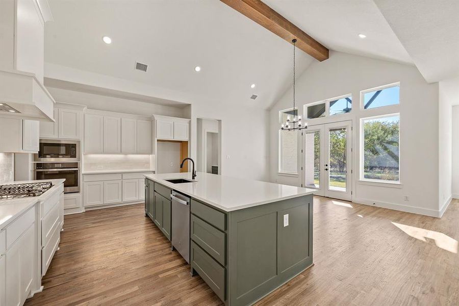 Furnished interior view inside a new home in Rolling Creek Ranch, Aledo (Image 14).