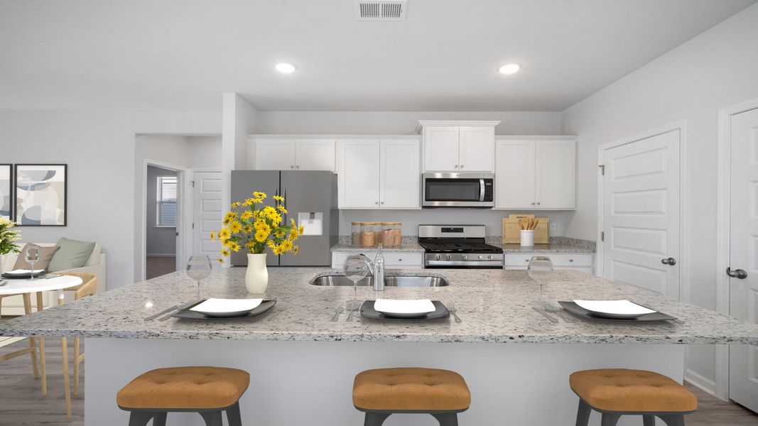 Furnished interior view inside a new home in The Groves at Bees Creek, Ridgeland (Image 6).