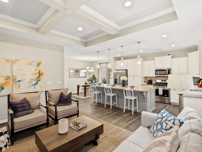 Representative furnished interior of a home built from the Cyprus by True Homes in Mooreland Oaks, Mount Holly (Image 8).