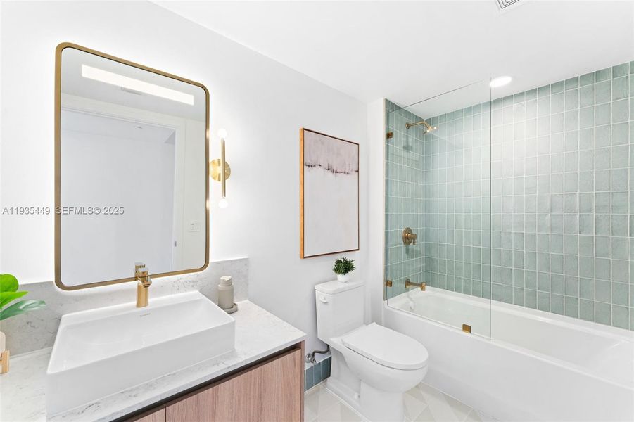 Furnished interior view inside a new home in , Miami (Image 9).