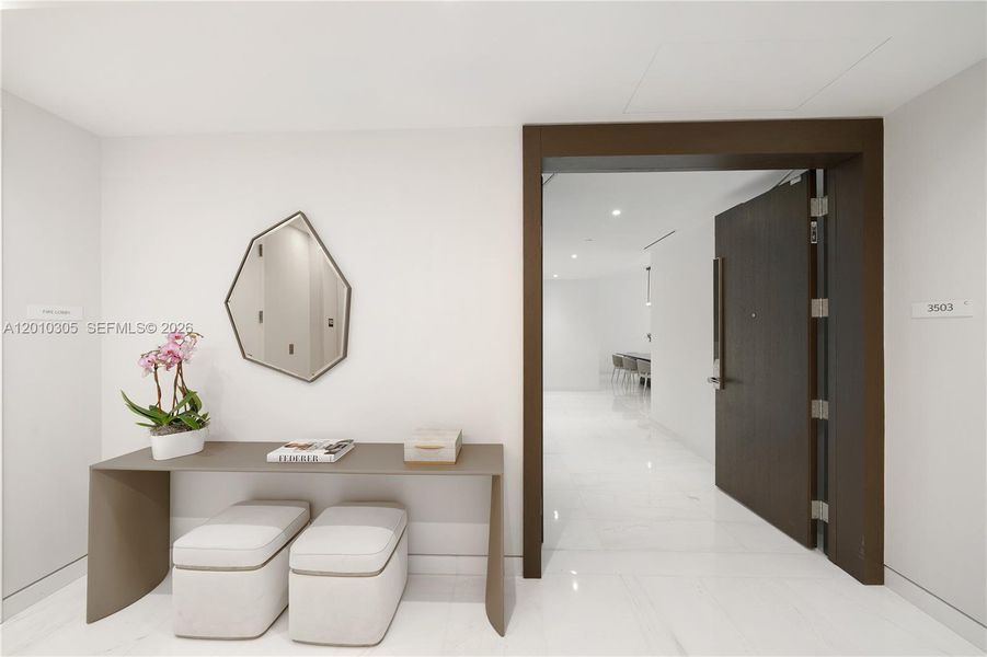 Furnished interior view inside a new home in , Miami (Image 7). Furnished interior view inside a new home in , Miami (Image 7).