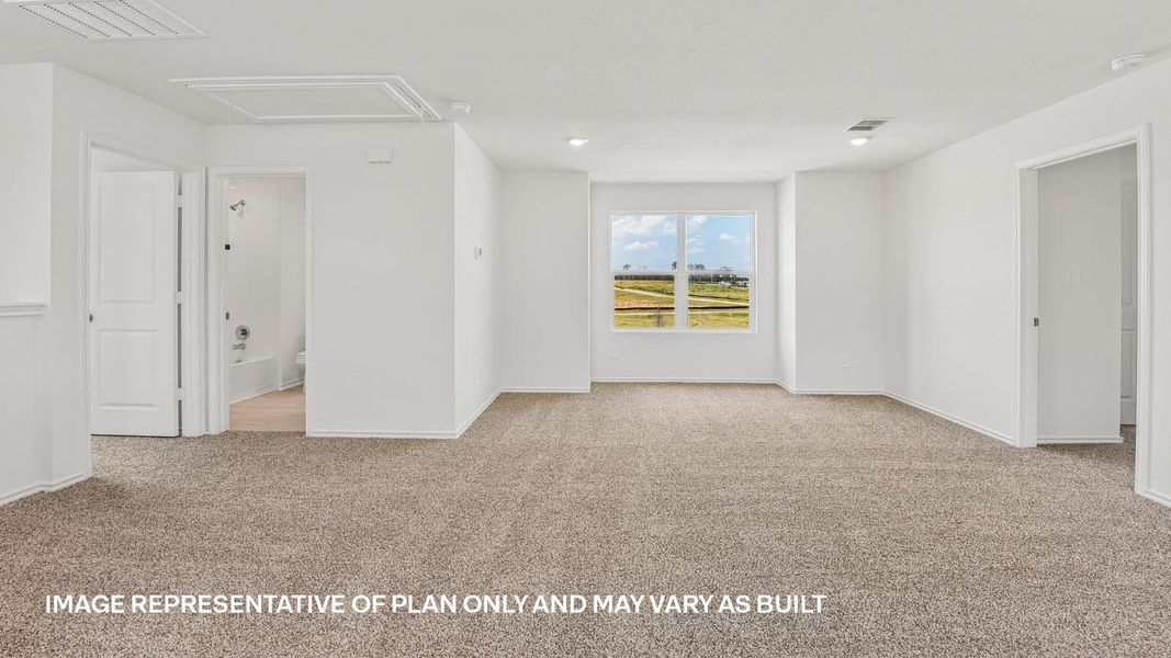 Representative unfurnished interior of a home built from the The Travis by D.R. Horton in Valverde, Bastrop (Image 29).