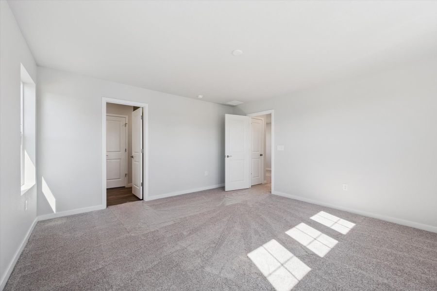 A room with white doors. A room with white doors.