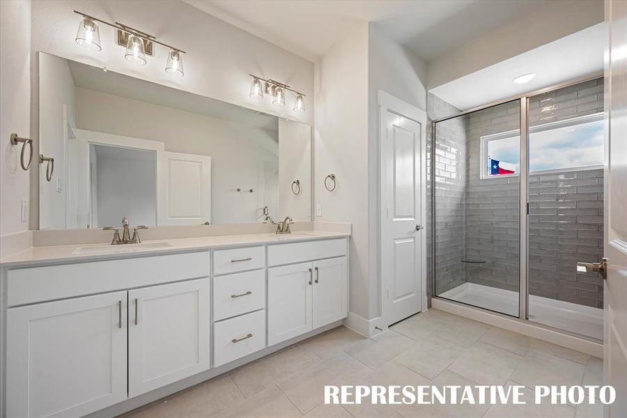 Plenty of storage and counter space in this fantastic owner's bath! REPRESENTATIVE PHOTO Plenty of storage and counter space in this fantastic owner's bath! REPRESENTATIVE PHOTO