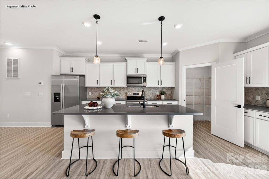 Furnished interior view inside a new home in The Townes at Lake Norman, Mooresville (Image 22).