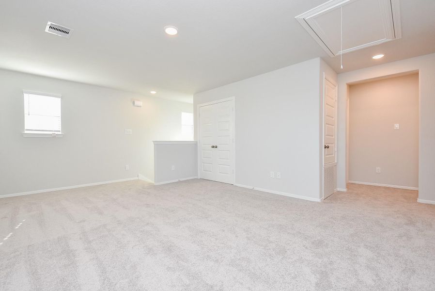 Beautiful, easy access to the 2nd 'gameroom' floor is a breeze, as you step onto its lush carpeting. Beautiful, easy access to the 2nd 'gameroom' floor is a breeze, as you step onto its lush carpeting.