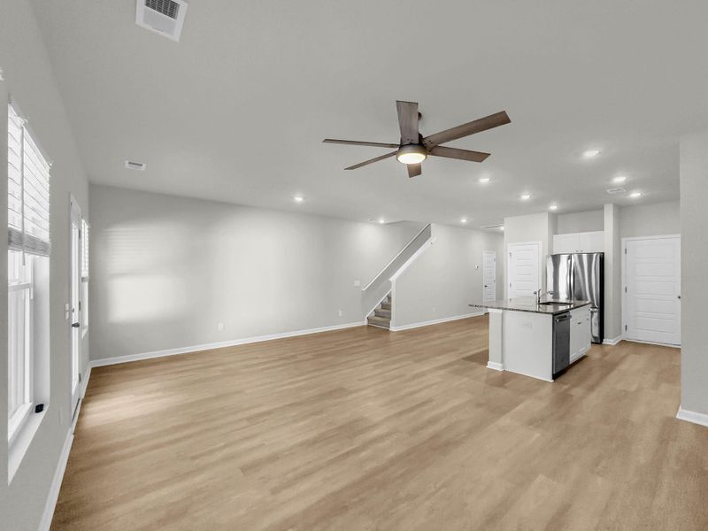 Spacious, unfurnished interior of a new home in Willow Bend Townhomes, North Charleston (Image 14). Spacious, unfurnished interior of a new home in Willow Bend Townhomes, North Charleston (Image 14).