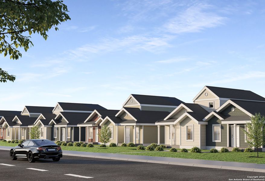 Front exterior of a new home in , San Antonio, TX, highlighting curb appeal (Image 12).